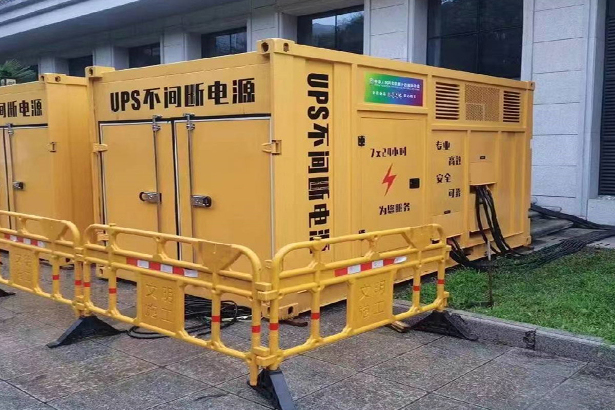 保亭发电机租赁施工现场