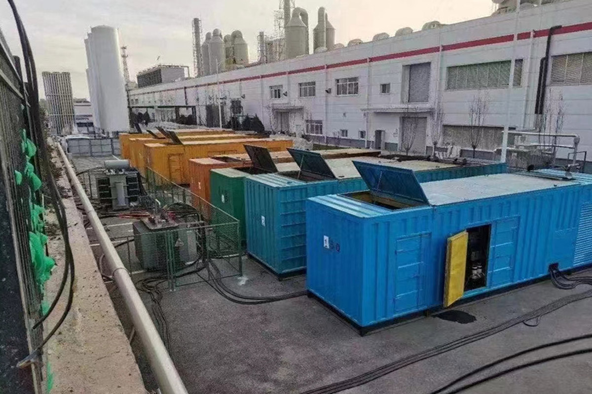 保亭发电机租赁施工现场
